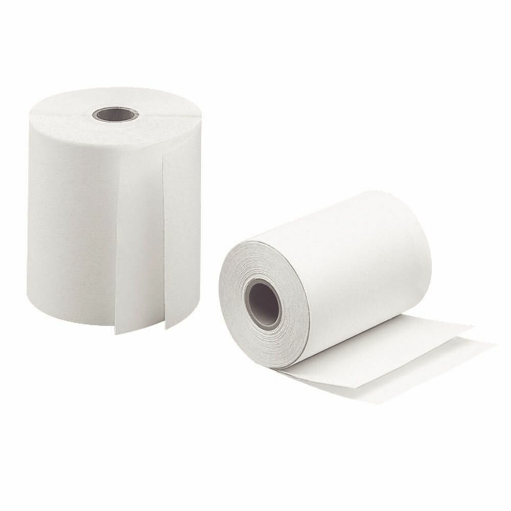 Exacompta Bobine caisse enregistreuse 80 x 80 x 12 MM - Papier thermique 1 pli 55G/M² sans Bisphénol A - Longueur 76 M (Lot de 10)