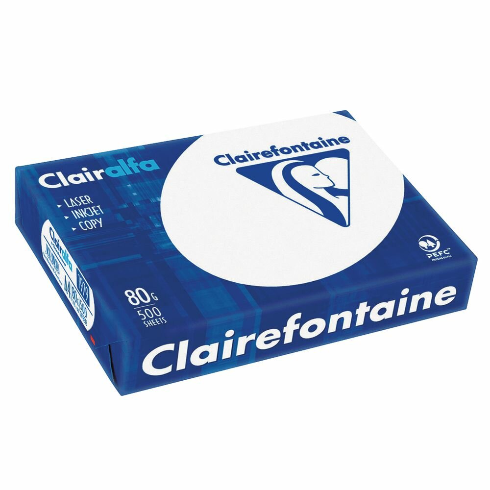 CLAIRALFA A4 80g Carton de 5 ramettes de 500 feuilles